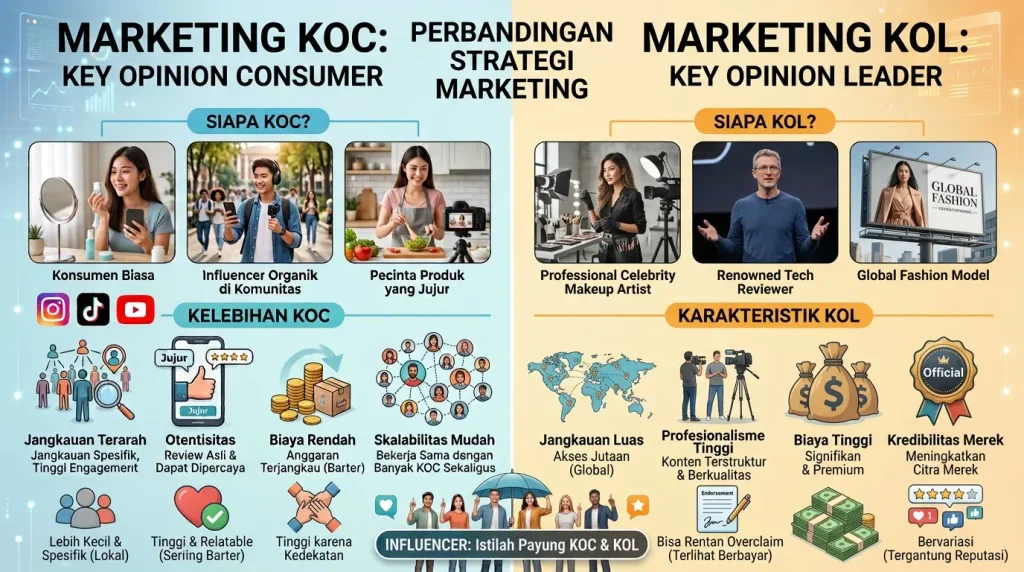 Perbedaan Marketing KOC dan KOL