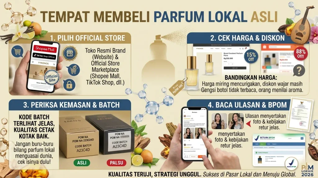 Tempat Membeli Parfum Lokal Asli