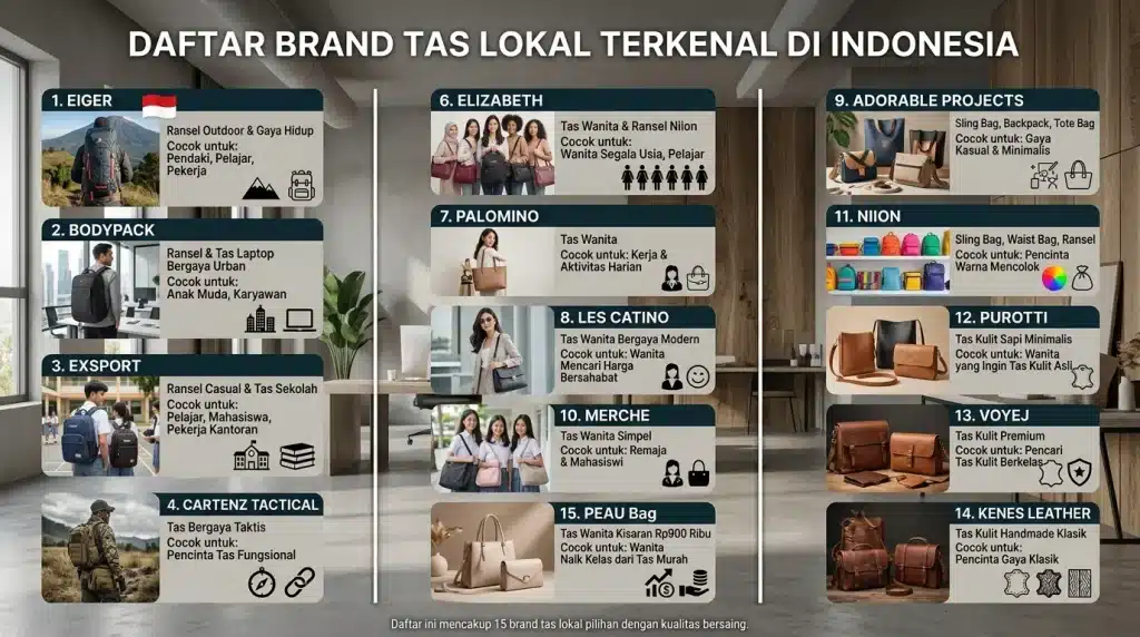 Daftar Brand Tas Lokal Terkenal di Indonesia