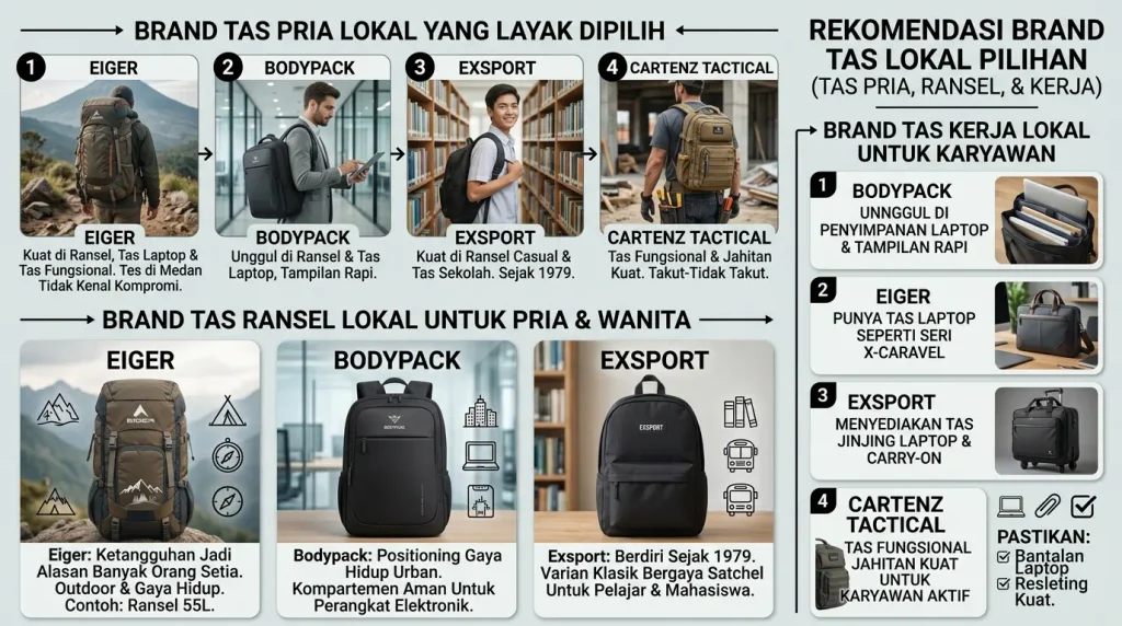 Brand Tas Pria Lokal yang Layak Dipilih