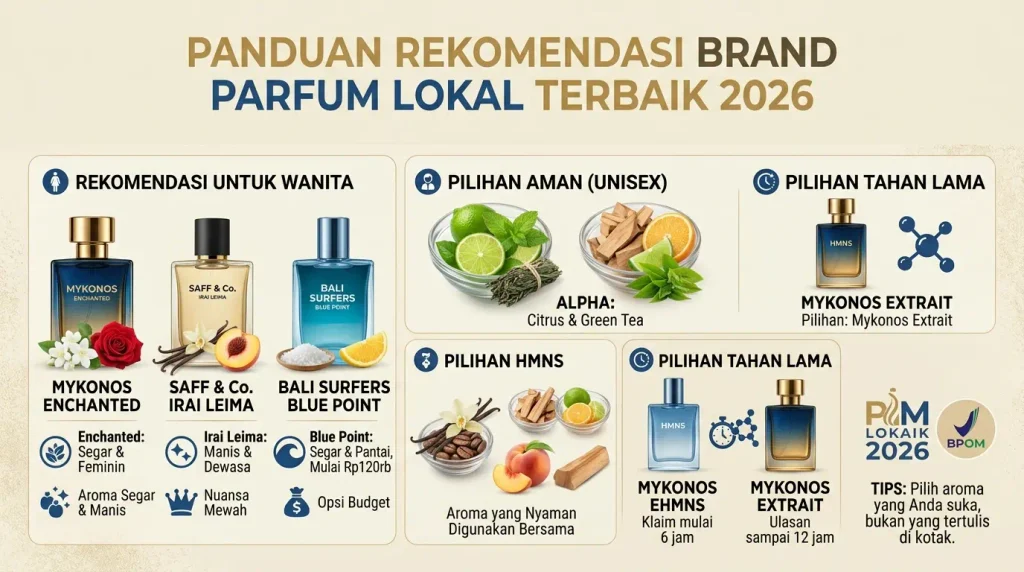 Rekomendasi Brand Parfum Lokal Berdasarkan Kategori