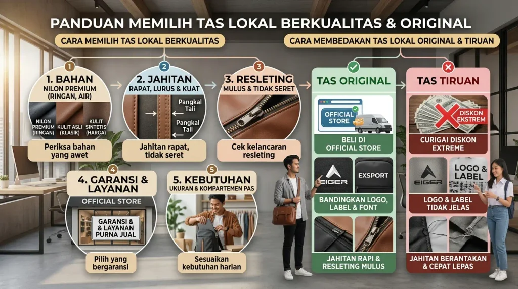 Cara Memilih Tas Lokal Berkualitas dan Original