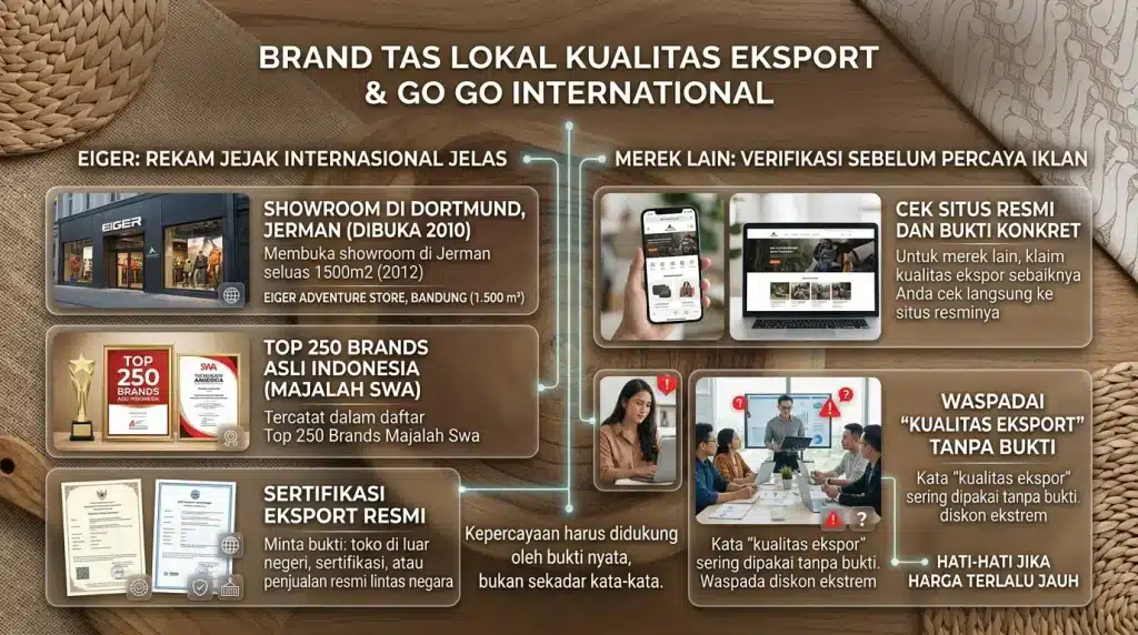 Brand Tas Lokal Kualitas Ekspor dan Go International