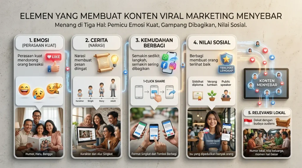 Elemen yang Membuat Konten Viral Marketing Menyebar