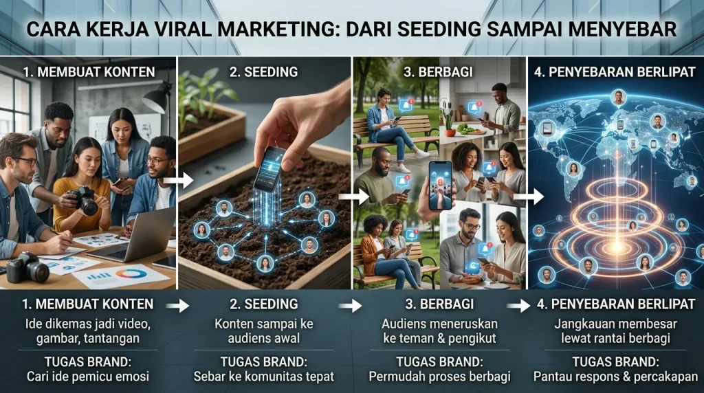 Cara Kerja Viral Marketing dari Seeding sampai Menyebar